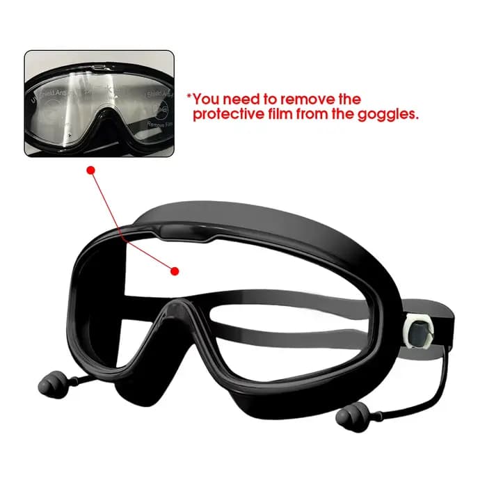 Lunettes de natation à grande monture pour hommes et femmes