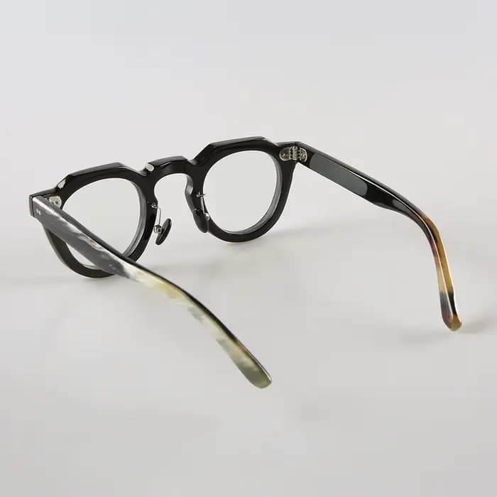 Super Optics-Lunettes à Monture en Corne Naturelle Rétro, Classique, Marque Française de Luxe, RiSALE, Sur Mesure, Faites à la Main, Uniques