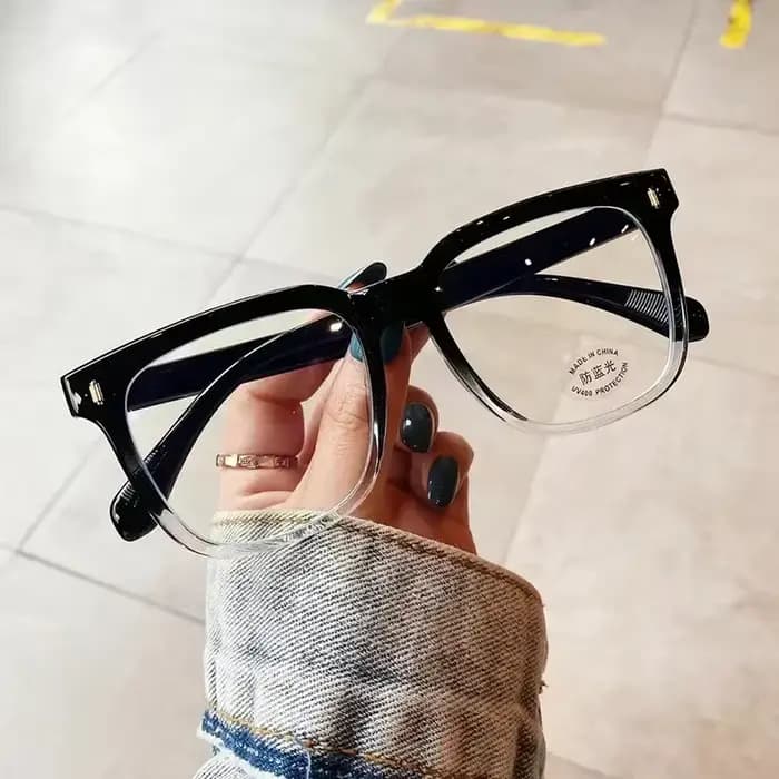 Lunettes de myopie anti-lumière bleue à monture carrée pour hommes et femmes