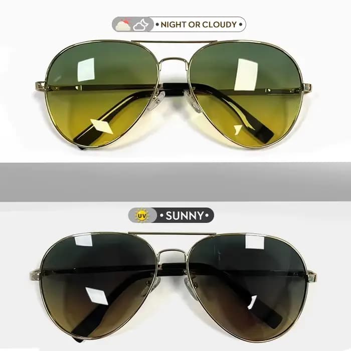 Top marque pilote lunettes de soleil photochromiques hommes polarisées jour nuit conduite