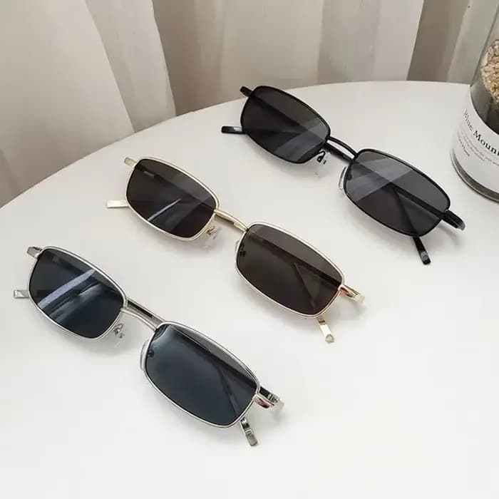 Petites lunettes de soleil rectangulaires pour hommes et femmes