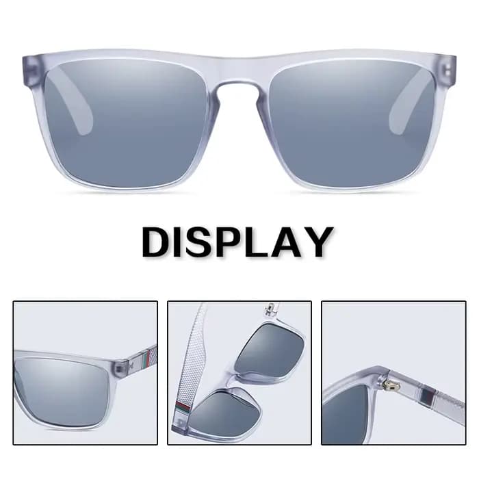 Lunettes de soleil carrées vintage polarisées pour hommes et femmes