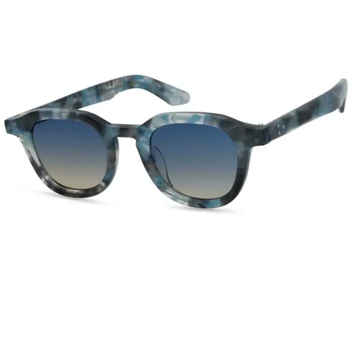Lunettes de soleil unisexes vintage rétro DAHVEN en acétate fait main 44 mm