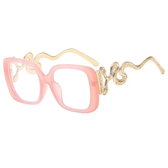 Grand carré Anti bleu lumière lunettes femmes 2025 nouvelle mode Unique jambe de serpent conception
