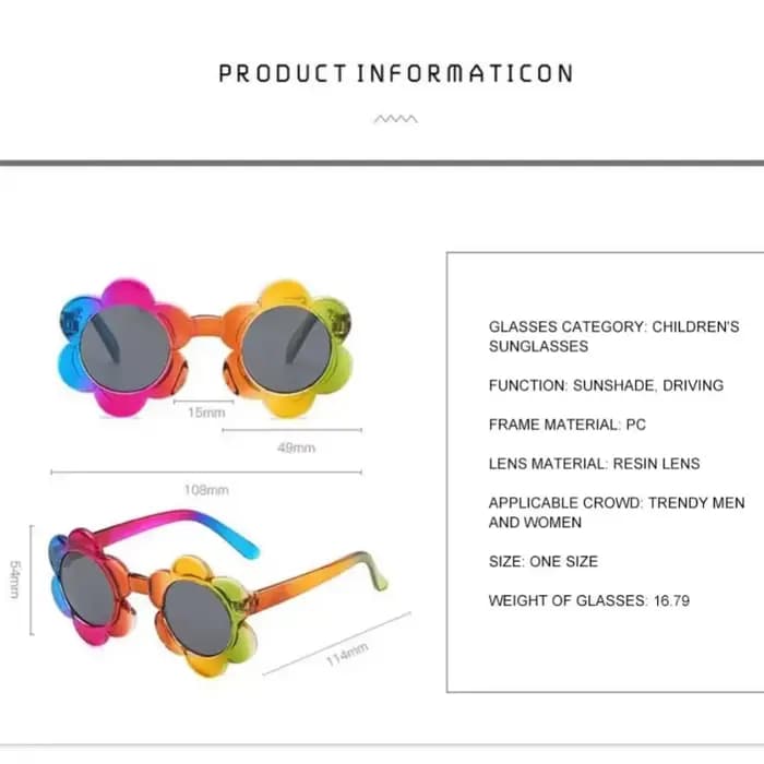Lunettes de soleil tournesol pour enfants