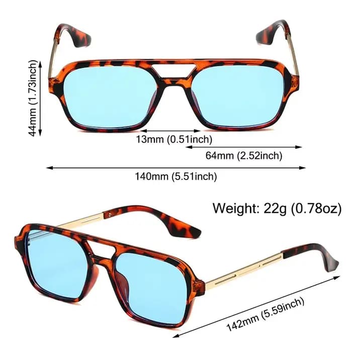 Lunettes de soleil carrées vintage rétro pour femmes et hommes