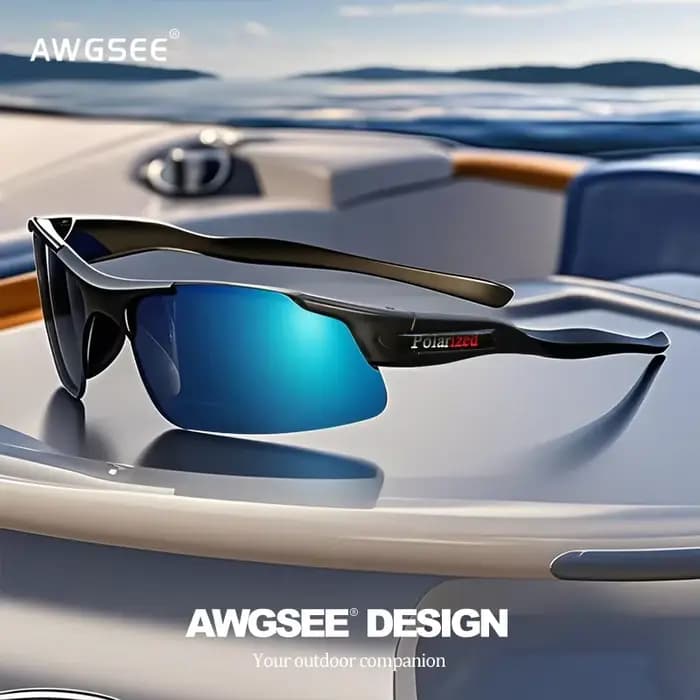 Lunettes de sport polarisées semi-jante pour hommes