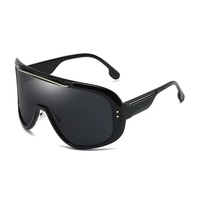 Bouclier miroir visière masque lunettes de soleil femmes hommes 2023 surdimensionné coupe-vent