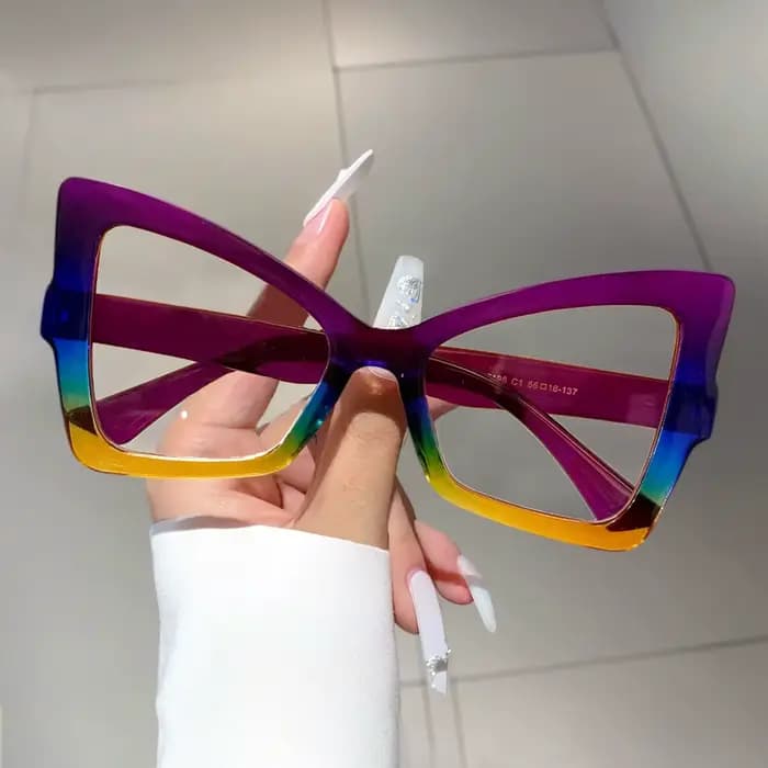 Lunettes surdimensionnées œil de chat pour femmes