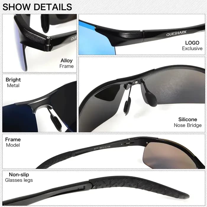 Lunettes de pêche polarisées HD pour hommes et femmes
