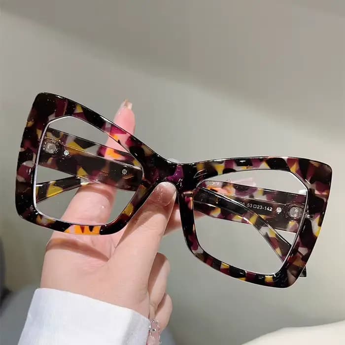 KAMMPT surdimensionné en forme de papillon lunettes femmes 2025 nouvelle mode bleu lumière bloquant montures optiques