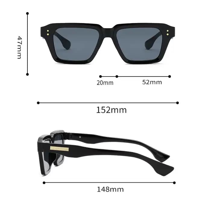 Oulylan femmes à la mode lunettes de soleil carrées en plein air classique conduite