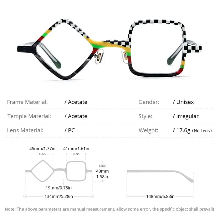 HEPIDEM acétate lunettes hommes 2025 nouveau rétro rond carré rhomboïde