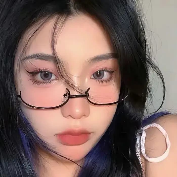 Lunettes de Cosplay bidimensionnelles à demi-monture inférieure