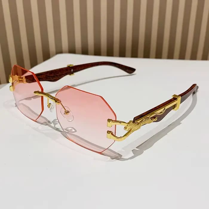 Lunettes de soleil carrées sans bords pour hommes et femmes