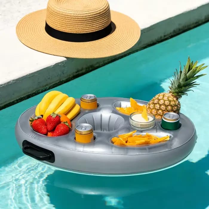 Porte-gobelet gonflable pour boisson, flotteur de piscine, barre de bière glacée, baignoire, support de fruits, récipient à vin, décor de fête, accessoire de plage