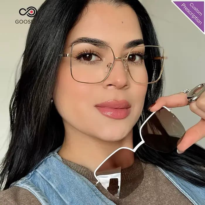 Monture de lunettes optiques surdimensionnées pour femmes
