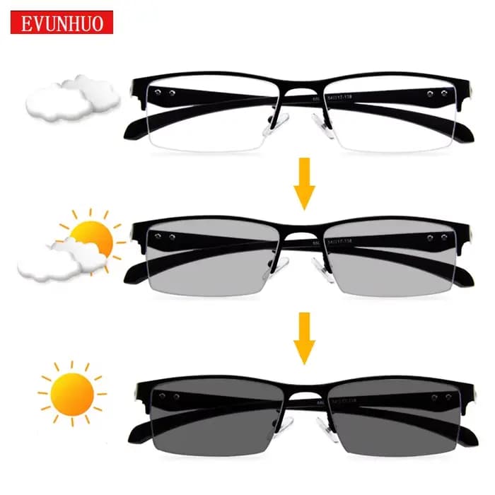 Lunettes de lecture multifocales photochromiques pour hommes et femmes