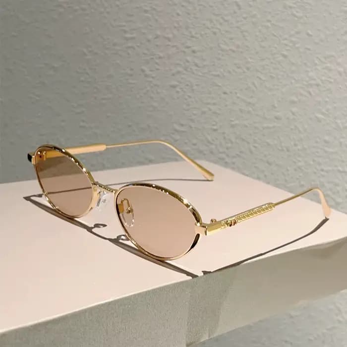 Lunettes de soleil ovales Fashion Ocean Lenses pour femmes et hommes