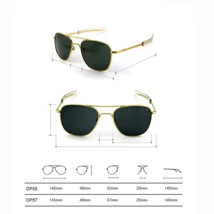 Lunettes de soleil polarisées Pilot AO pour hommes
