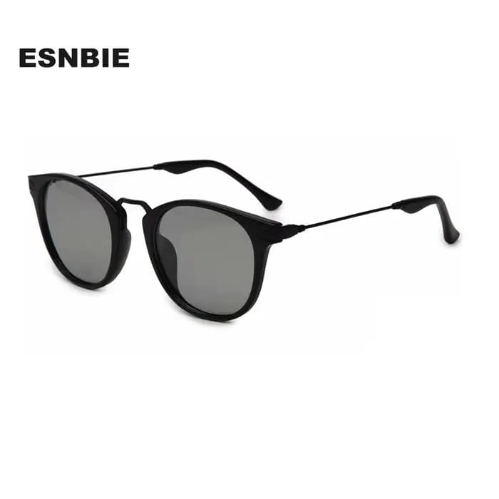 Italie Design lunettes de soleil polarisées pour hommes TR90 ultraléger Vintage rond femmes nuances UV400