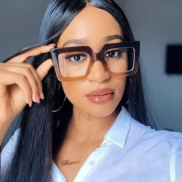 Grandes montures de lunettes carrées surdimensionnées pour femmes