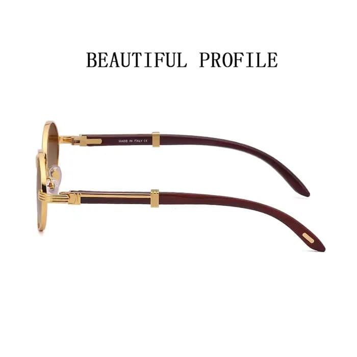 Lunettes de soleil de mode en bois femmes Vintage Oculos