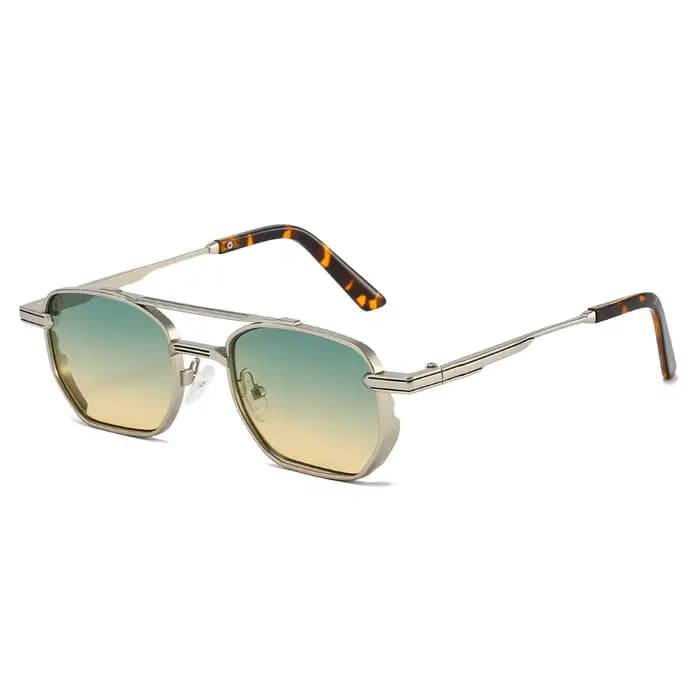 Lunettes de soleil carrées Steampunk pour hommes
