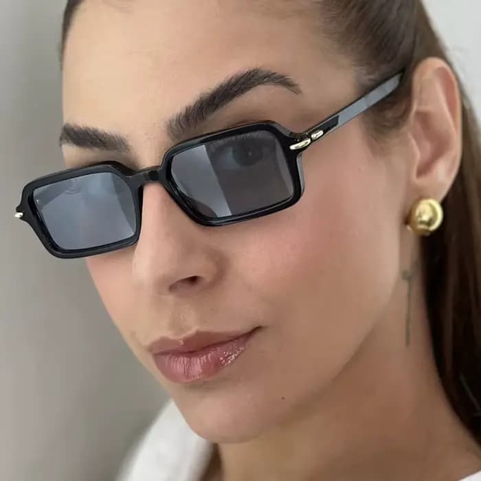 Lunettes de soleil rectangulaires à la mode pour hommes et femmes