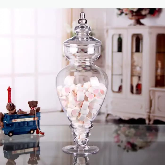 Pot de rangement en verre transparent, pot à bonbons créatif, pot de rangement pour desserts, pots à grains de café et céréales diverses, rangement de cuisine