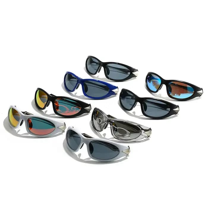 Lunettes de soleil Vintage en alliage étoile jambe Y2K pour hommes