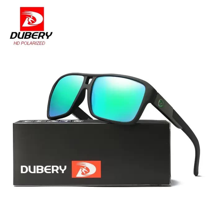 DUBERY Lunettes de soleil polarisées de sport en plastique à monture carrée Lunettes UV400