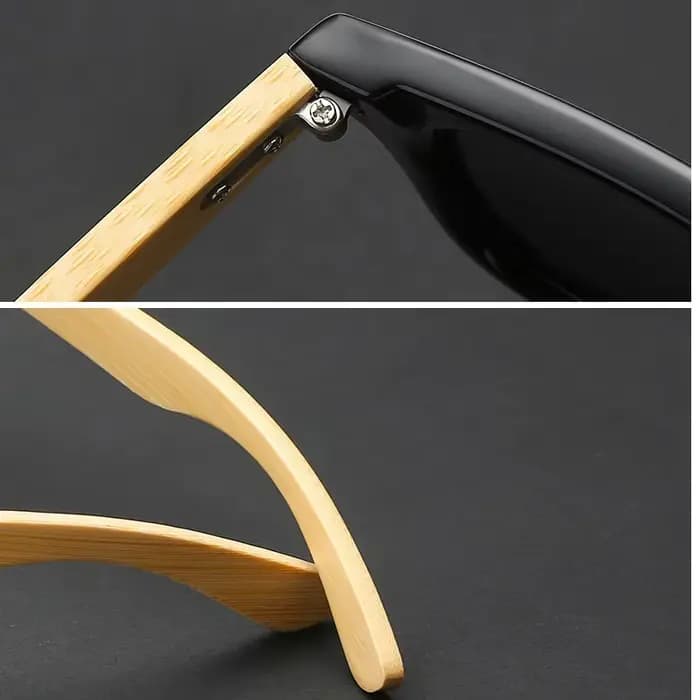 Lunettes de soleil en bois de bambou à la mode pour hommes et femmes