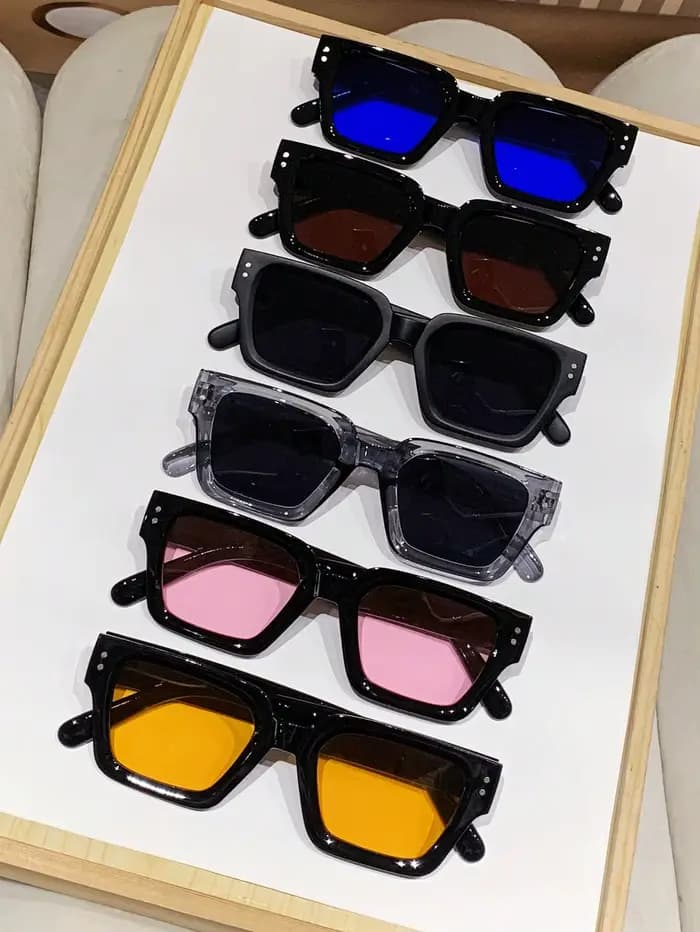 6 paires de lunettes colorées de style moderne pour hommes et femmes