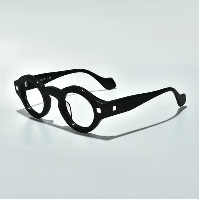 Lunettes de soleil rétro turquoise à monture ronde pour hommes