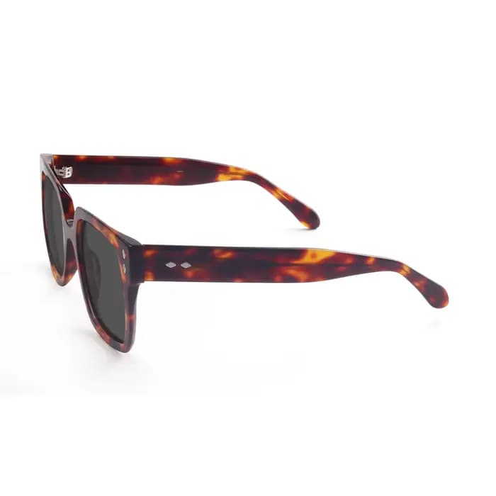 Acétate Vintage tortue carré lunettes De soleil pour hommes femmes nuances polarisées grand cadre