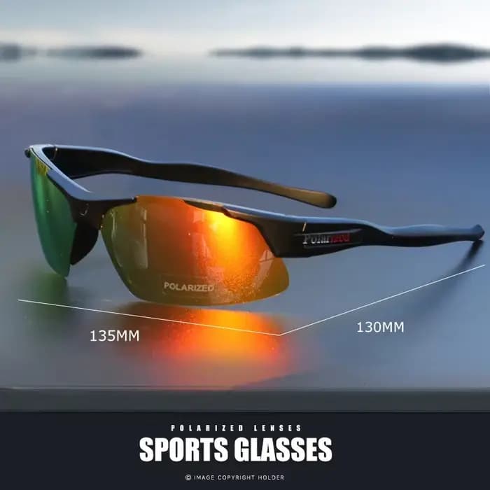 Lunettes de sport polarisées semi-jante pour hommes