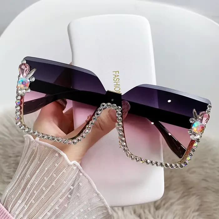 Femmes mode dégradé couleur lunettes de soleil unisexe Vintage carré voyage en plein air UV400