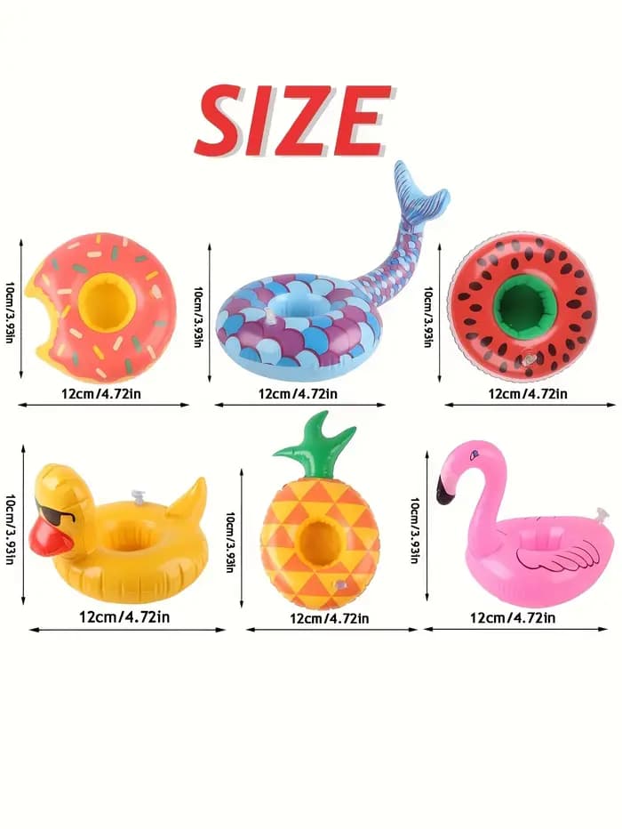 Lot de 3/6/12 supports de boissons gonflables pour piscine, porte-gobelets flottants, bouées porte-boissons, plateaux flottants pour boissons