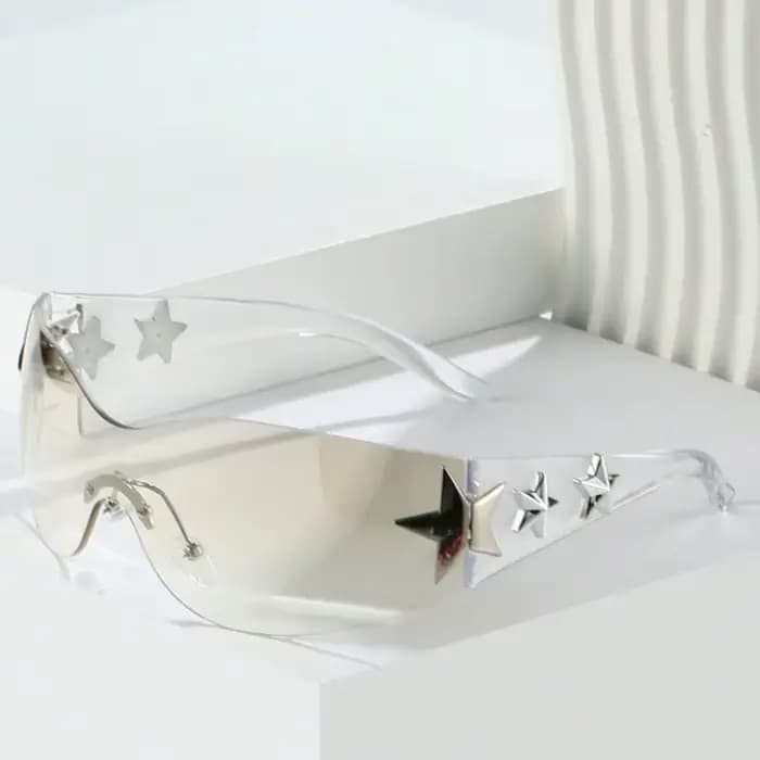 Lunettes de soleil à grande monture décorative pour hommes et femmes