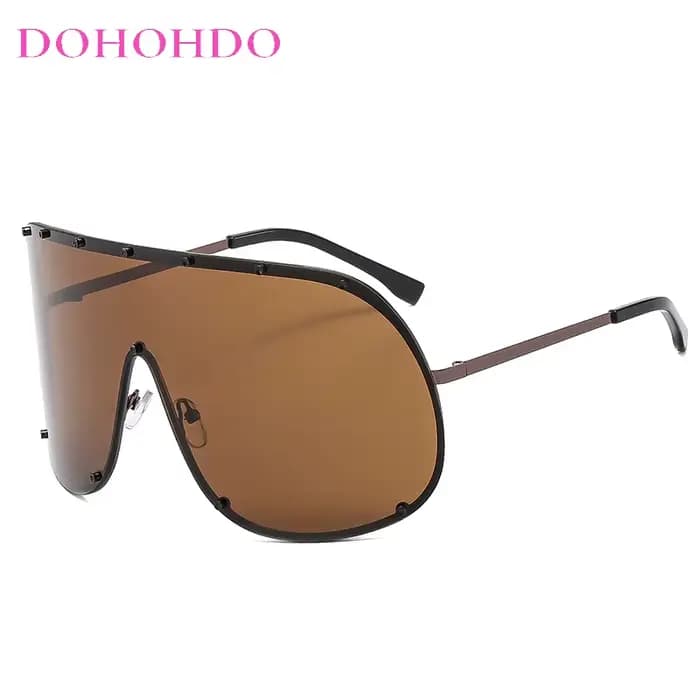 Lunettes de soleil surdimensionnées en métal sans bords