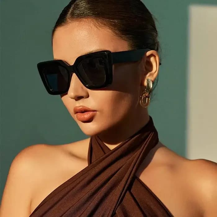 Lunettes de soleil carrées oversize pour femme