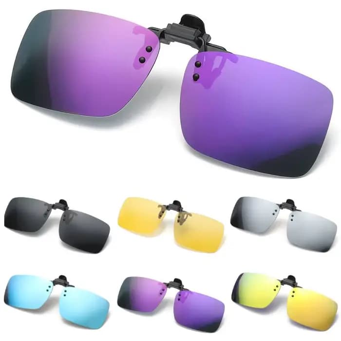 Lunettes de soleil polarisées carrées ultra légères à clipser
