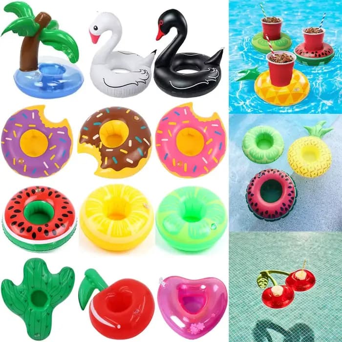 Porte-boisson gonflable en PVC pour piscine, porte-gobelet à flotteur, sous-verre de Bar pour fête, bouteille de boisson, jouets pour enfants