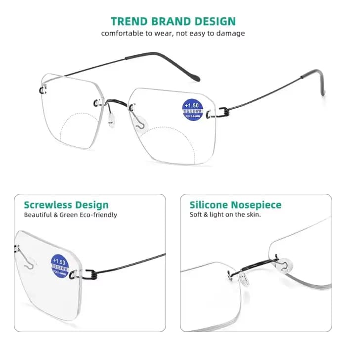 Lunettes de lecture à double mise au point pour un usage proche et lointain pour hommes et femmes