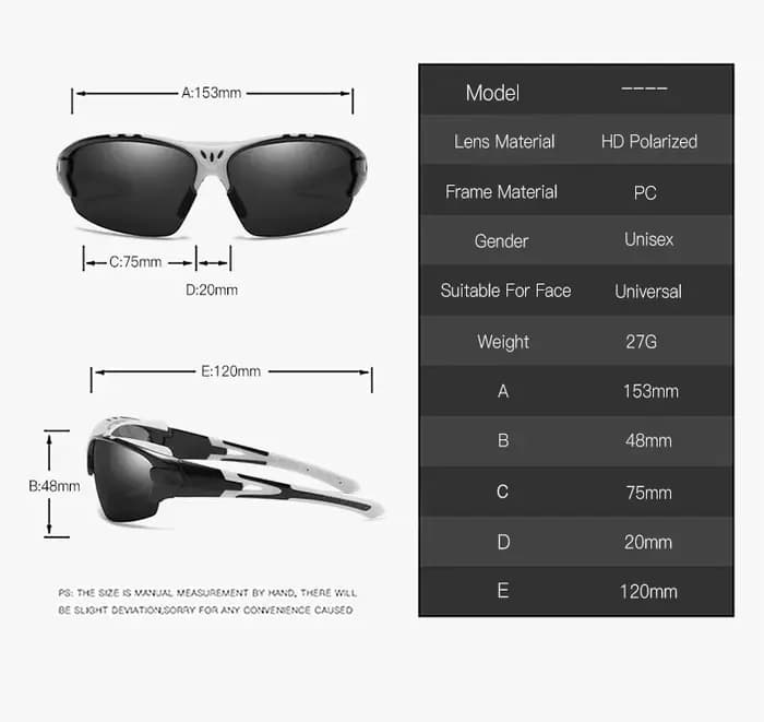 Lunettes de soleil polarisées pour hommes et femmes
