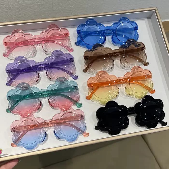 Lunettes de soleil en forme de fleur pour femmes