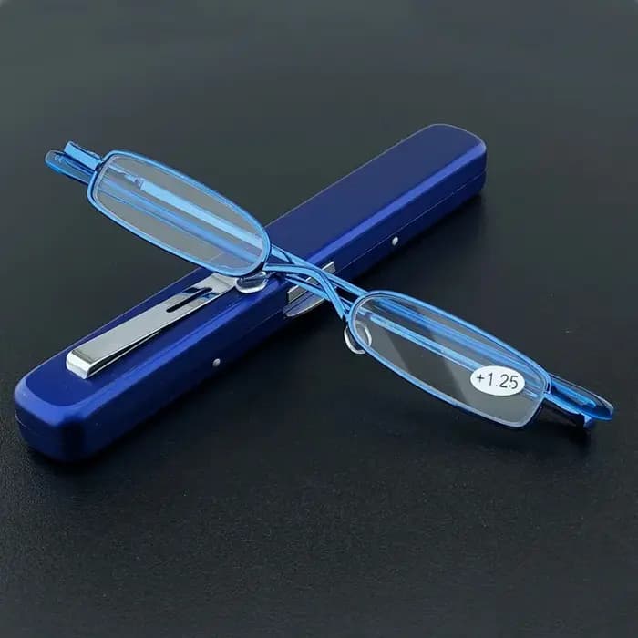 Mini Lunettes de Lecture Portables en Métal avec Boîte