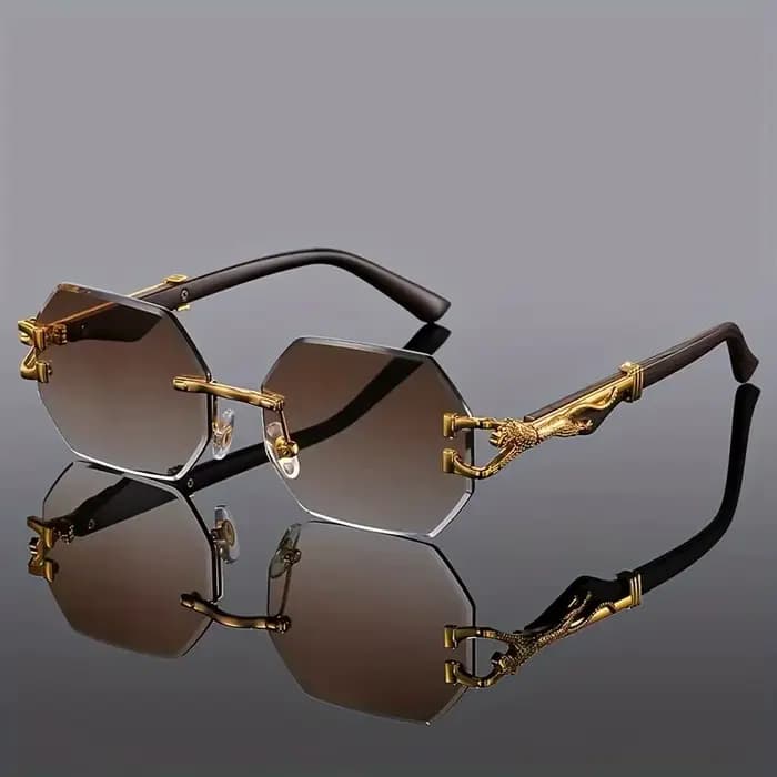 Lunettes de sport à imprimé léopard géométrique pour femmes