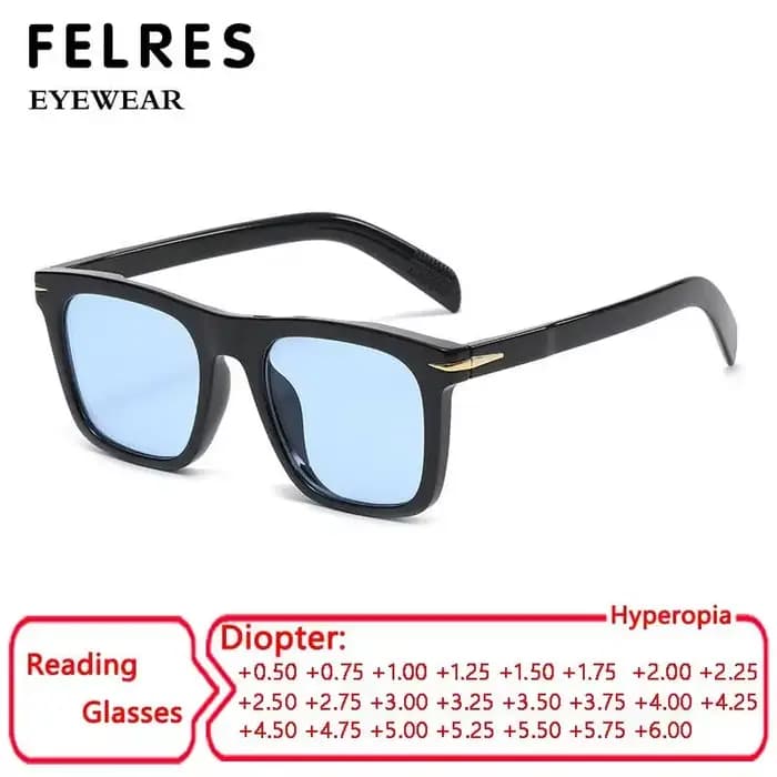 Lunettes de soleil à lentille de lecture bleue pour hommes